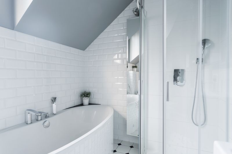Contemporary Bathroom with Large Tiles